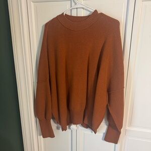 Free People Women’s Burnt Orange Crewneck Sweater